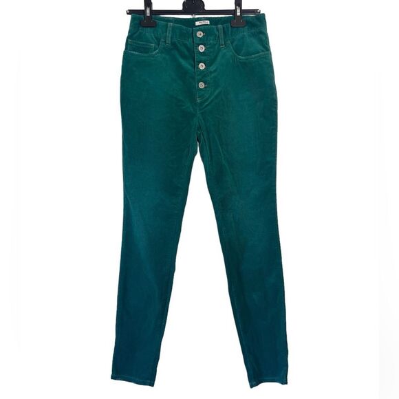 MIU MIU Corduroy Skinny Jeans In Emerald Green Size 42 - Picture 2 of 9